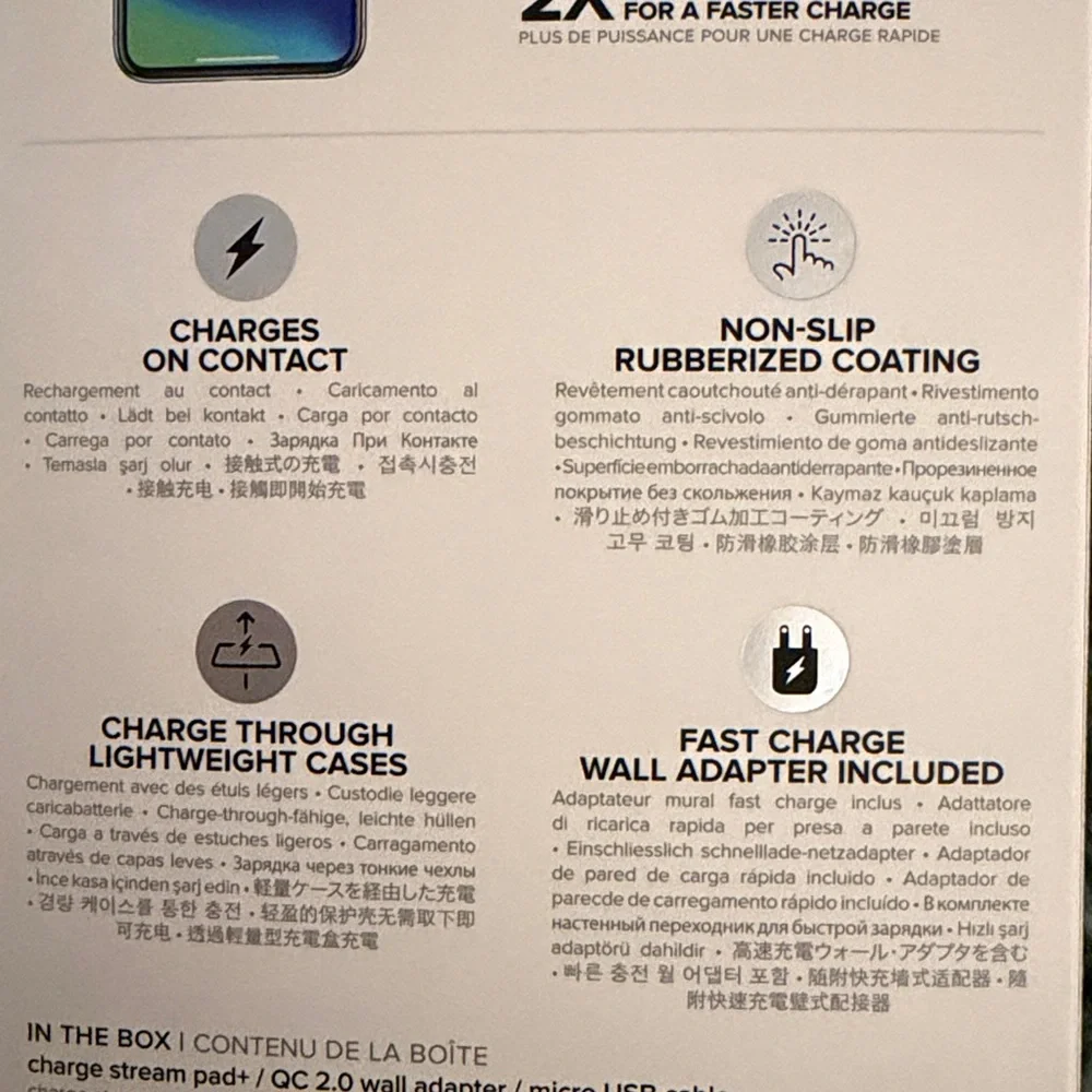 mophie Charge Stream Pad+ Wireless Charging Pad - Black